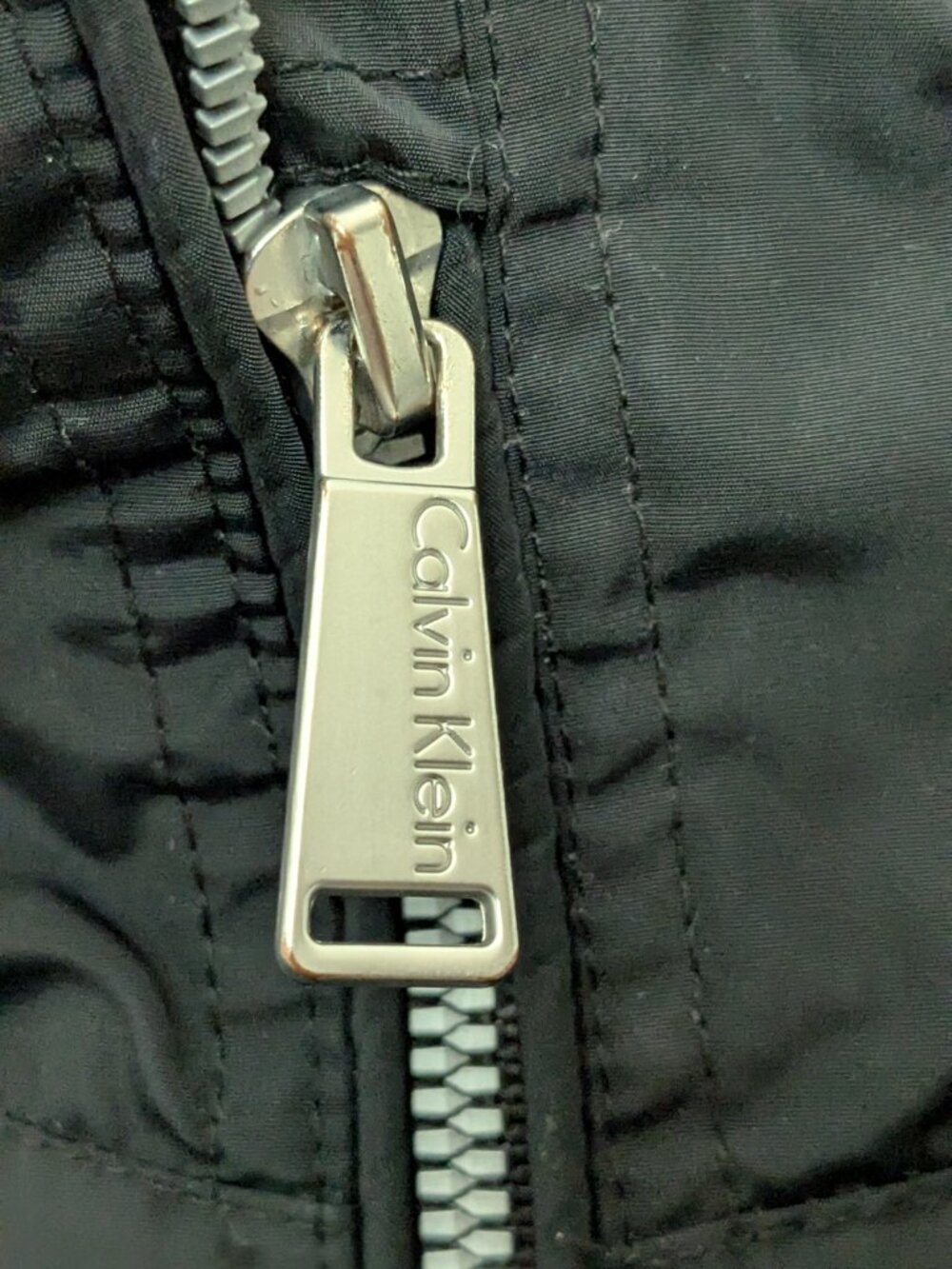Calvin Klein Women’s Rain Jacket Size Small Black Zip Button Hooded - Picture 4 of 12
